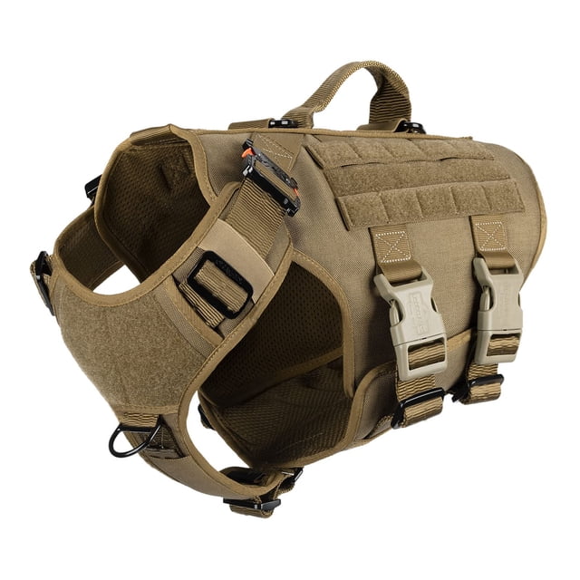 Arnés táctico para perros ICEFANG GN3 con hebilla 6X Coyote Brown