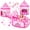 3PC Princess Dream Tent, variant on Wilwolfer Princess Castle Kids Tunnel Tent with Baby Ball Pit for Girls and Toddlers, Indoor Outdoor Polyester Play Tent, Pink