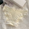thumbnail image 2 of 3 Pack Woman Underwear Hipster Mid Waist Full Coverage Strech Ladies Panties,Yellow,M, 2 of 3