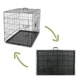 thumbnail image 4 of ZENY Folding Metal 36 Inches Double Door Dog Crate, Wire Dog Cage Indoor and Outdoor Pet Kennel with Tray, 4 of 8