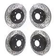 thumbnail image 1 of DS-One Front Rear Coated Drilled Slotted Disc Brake Rotors Kit for Car Hyundai Accent Kia Rio KD-100506, 1 of 11
