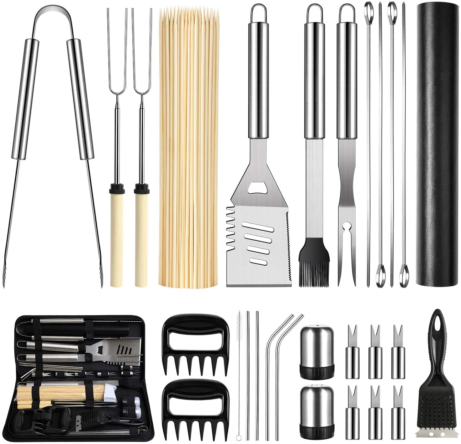 Camping Accessories Set For Grilling 29PCS BBQ Gift Set with Spatula