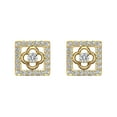 thumbnail image 3 of 0.90 CT TW G SI Diamond Stud Earrings Square Shape 18K Gold, 3 of 4