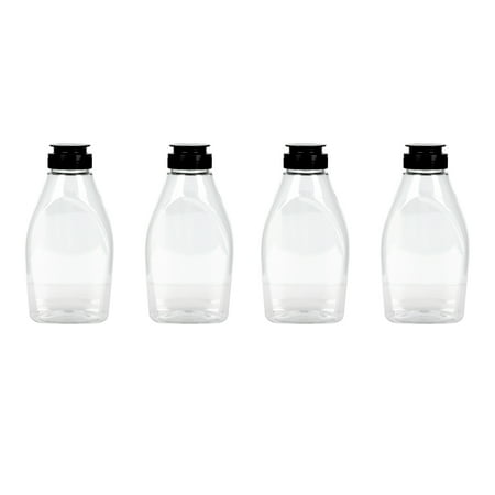 

4Pcs Practical Ketchup Mel Bottles Plastic Mel Jam Dispensers for Kitchen