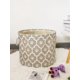 thumbnail image 3 of 1pc Medium High Pet Storage Basket With Grid & Paw Print Pattern For Storing Pet Toys, Clothes And Snacks, 3 of 4