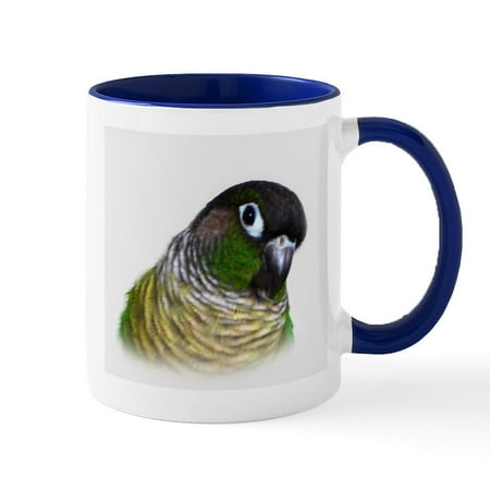 

CafePress - Green Cheek Conure Mugs - 11 oz Ceramic Mug - Novelty Coffee Tea Cup