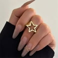 thumbnail image 3 of Stylish Alloy Star Rings Jewelry Eye catching Alloy Star Pattern Rings Adornmen Stylish Rings Jewelry for Women, 3 of 20