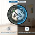 thumbnail image 5 of RMDQTR 12 Inch Sound-Activated LED Night Light Wall Clock Silent Sweep Movement Acrylic Face Battery-Operated for Bedroom/Living Room/School / Panda Head Image, 5 of 8