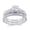 White Gold-Plated, variant on Solitaire Bridal Ring Set for Women 1.00 Carat Round Cut Lab Grown Diamond Engagement Wedding Rings in 14K White Gold Plated 925 Sterling Silver Jewelry Size-10