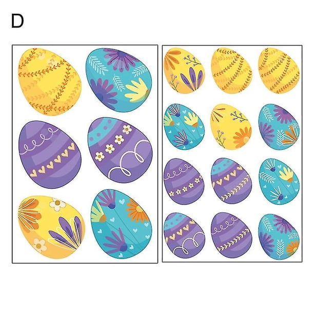 Juego de pegatinas para ventana llamativas, impermeables, de Pvc, pegatinas para ventana de Pascua, pegatina electrostática para el hogar Jikaix
