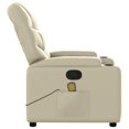 thumbnail image 5 of vidaXL Cream Leather Recliner Chair, 6-Point Vibration Massage, Adjustable Backrest & Footrest, 5 of 5