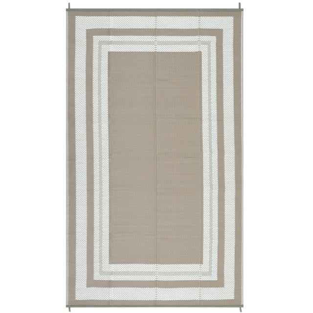 Tapis d'Extérieur Réversible Imperméable – Tapis en Paille Plastique Durable – Léger et Portable – Idéal pour Cour Arrière, VR, Terrasse, Camping, Plage, Véranda, Balcon