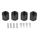 thumbnail image 1 of 4 Uds adaptador hexagonal de 12mm aleación de aluminio adaptadores de accionamiento de cubo hexagonal de rueda de 12mm para Axial SCX10 90046 para coche D90 1/10 RC negro, 1 of 14
