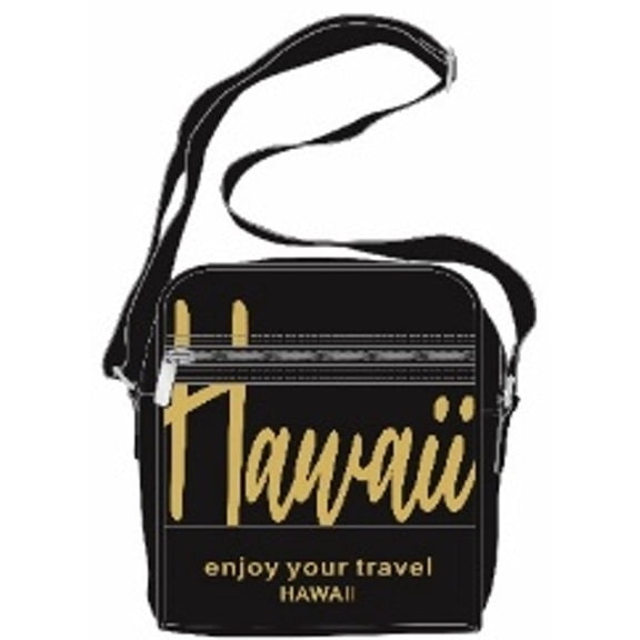 Robin Ruth Hawaii Messenger Bag Black Zipper Closure Durable Material