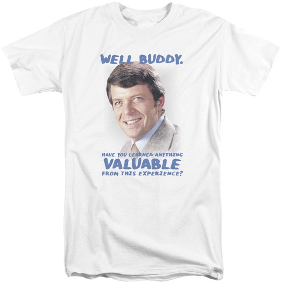 Brady Bunch Buddy Adult Tall T-Shirt White