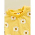 thumbnail image 6 of Musuos Baby Girls 2 Piece Outfit 6 12 18 24M 3T Daisy Print Short Sleeve T-Shirt and Elastic Shorts Set Cute Summer Clothes, 6 of 10