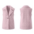 thumbnail image 5 of Tqyyweavej Womens Sherpa Fleece Vest Sleeveless One Button Lapel Collar Jacket Loose Fit Winter Coats with Pockets, Gifts for Women, 5 of 10