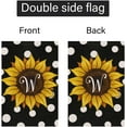 thumbnail image 6 of Summer Sunflower Monogram Garden Flag 12x18 Double Sided Burlap, Small Welcome Initial Letter W Family Last Name Yard House Flag Outdoor Polka Dots Decoration (ONLY FLAG), 6 of 6
