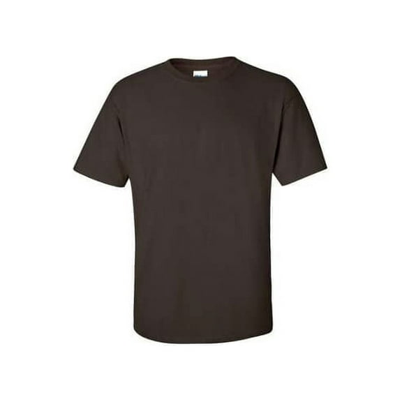 Gildan Mens Heavy Cotton T-Shirt , S, Dark Chocolate (Pack of 2) 2 Dark Chocolate