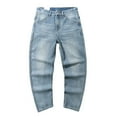 thumbnail image 3 of FYEGRE Regular Fit Jeans Men's Slim Fit Motorcycle Jeans with Stretch Comfort Straight Leg Design for Enhanced Mobility and Durability on Light Blue 36, 3 of 9
