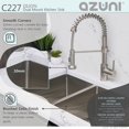 thumbnail image 3 of Azuni Dual Mount 27" Stainless Steel 60/40 Double-Bowl Kitchen Sink with 4 Accessories C227, 3 of 13