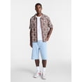 thumbnail image 3 of No Boundaries Men's Faux Crochet Pattern Boxy Fit Button Through Sweater Polo, Sizes XS-3XL, 3 of 6