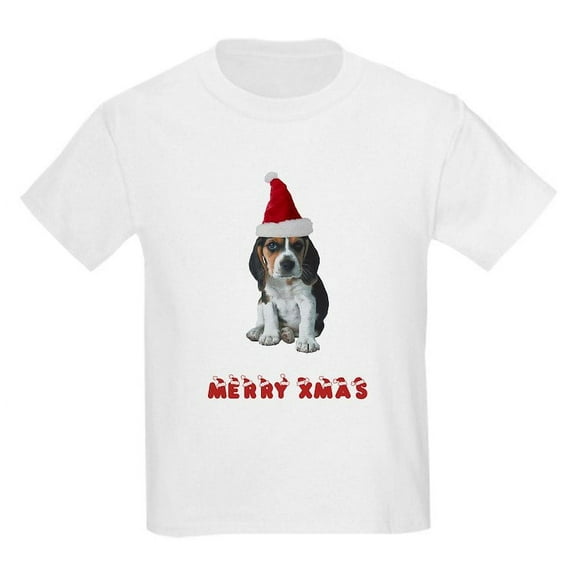 CafePress - Beagle Christmas Kids Light T Shirt - Light T-Shirt Kids XS-XL