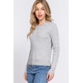 thumbnail image 2 of J. METHOD Women's Cable Knit Sweater – Crewneck Long Sleeve Casual Classic Fit Knitted Pullover, 2 of 4