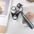 thumbnail image 1 of Hello Kitty Sanrio Kuromi pingüino Rana perro gato lindos llaveros con bola de pelo de conejo esponjoso mujer chica bolso colgante llavero regalos xuanjing unisex, 1 of 2