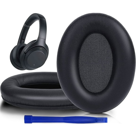 SOULWIT Professional Earpads Cushions Replacement Compatible with Sony WH-1000XM3 (WH1000XM3) Over-Ear Headphones, Ear Pads with Softer Protein Leather, Noise Isolation Memory Foam, Added Thickness