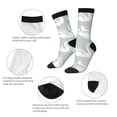 thumbnail image 3 of Yiaed White Birds Print Great elasticity Crew Socks Sports socks for Men and Women, 3 of 5