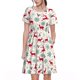 thumbnail image 1 of Easygdp Vintage Christmas Reindeer para Vestido Transpirable de Mujer, Vestido Suelto de Manga Corta con Pliegues y Bolsillos para el Verano, 1 of 6