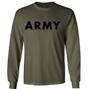 ARMY Long Sleeve T-Shirt in military green