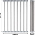 thumbnail image 2 of Roll up Dish Drying Rack, Over The Sink Kitchen Sink Dish Rack Multipurpose Stainless Steel Dry Rack Dish Drainer Foldable Dish Drying Rack for Sink Counter (20.5"x13.8"), 2 of 7