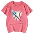 thumbnail image 5 of WOYY Big Girls Short Sleeve Graphic Tee Casual Active Crewneck T-Shirt, Sizes 3-13, 5 of 5