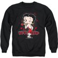 thumbnail image 1 of Betty Boop Cartoon Classic Wink & Kiss Adult Crewneck Sweatshirt, 1 of 3