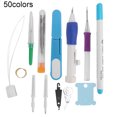 thumbnail image 2 of Kit De Bordado, Herramienta De Punto De Cruz, 50 Colores, Madejas De Hilo, Juego De Agujas De Bordado, Aguja De Fieltro, Perforadora DIY Con 1 Ciclo De Bambú, 2 of 8