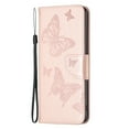 thumbnail image 3 of SaniMore for Samsung Galaxy S21 FE 5G Wallet Case for Women Girls, [Butterfly Embossed] Premium PU Leather Cover with Card Slots Kickstand Flip Case for S21 FE 5G 6.4" 2021, Pink, 3 of 6