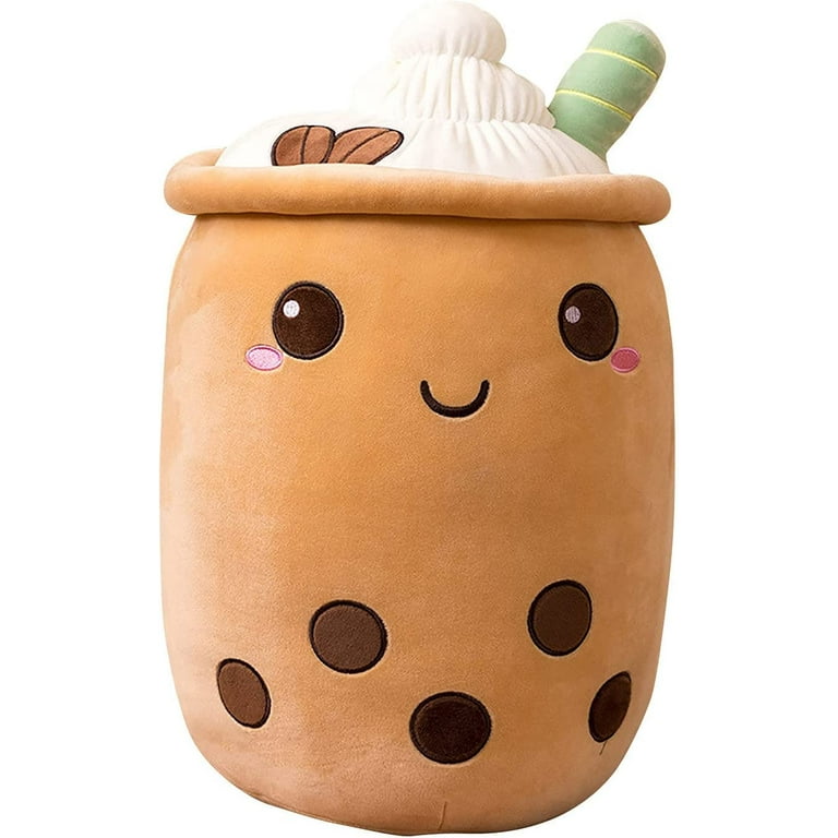 35CM Cute Plush Boba Milk Tea Stuffed Teacup Pillow Soft Bubble Tea Cup  Plushie Toy Kawaii Cartoon Gift for Kids Home Decor