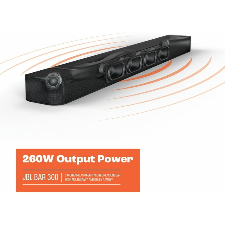 JBL BAR 300 MultiBeamDolby Atmos 搭載5.0ch JBL BAR-300 5.0ch Soundbar with MultiBeam Sound and Dolby Atmos