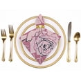 thumbnail image 2 of Shangniulu Table Cloth Napkins Floral Rose, Washable Reusable Dinner Napkin, Table Decor for Kitchen, Cocktail Party,Wedding, Banquet, Holiday 6 PCS, 2 of 7