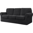 thumbnail image 1 of CHUN YI Stretch Checks Spandex Sofa Cover Separate Backrests Cushions Cover Slipcover, 1 of 5