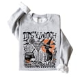 thumbnail image 4 of Tipsy Witch Society Halloween Sweatshirt for Women Funny Witchy Cocktail & Black Cat Sweater Gray Sweatshirt Adult Small, 4 of 4