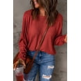 thumbnail image 1 of a.Jesdani Haut à Manches Longues Patchwork Rouge Flamboyant - Confort Toute la Journée pour un Style Polyvalent, 1 of 8