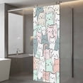 thumbnail image 4 of Cartoon Cat Window Privacy Film, Funny Cute Colorful Animal Pet Static Cling UV Sun Blocking Tint Film Heat Control Windows Films for Bedroom Bathroom, Window Stickers 23.6"x59", 4 of 8