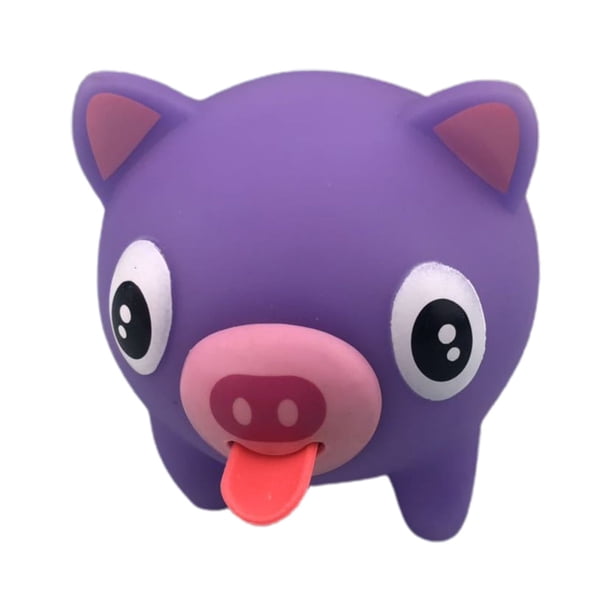 ZTGD - Muñeco de juguete para niños con dibujos animados de animales, con lengua exprimible, rebote, antiestrés