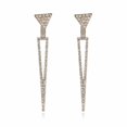 thumbnail image 3 of Personality Earrings Leaves Beautiful Diamond Earrings Irregular Mesh, 3 of 9