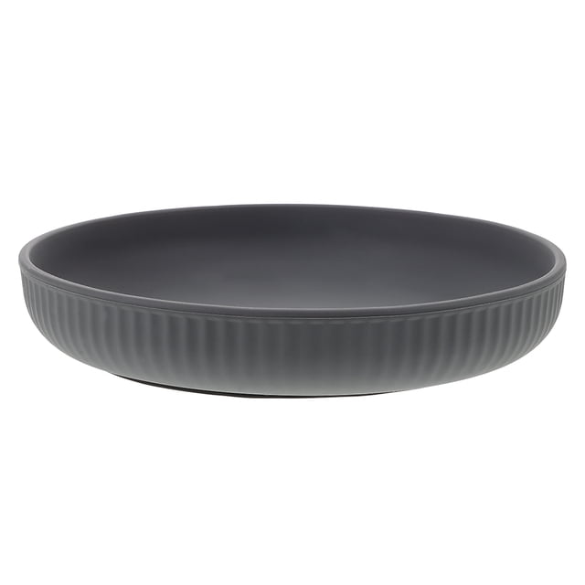 BRIGHTFUFU Durable Suction Plate for Elderly with Nonskid Silicone Material Grey Compact and Portable 1Pack