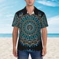 thumbnail image 5 of Uemuo Mandala Printed Regular Fit Short Sleeve Casual Hawaiian Shirt for Men,Aloha shirt,Tropical shirt,Floral print shirt,Vacation Beach shirt-Medium, 5 of 9