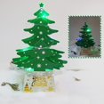 thumbnail image 1 of Mini Desktop Christmas Card Ornament Shiny Christmas Tree With Lights Kit, 1 of 6